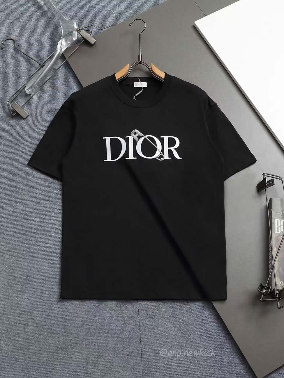 Dior Knitted Crewneck Short Sleeve For Men Black White (7) - www.newkick.org
